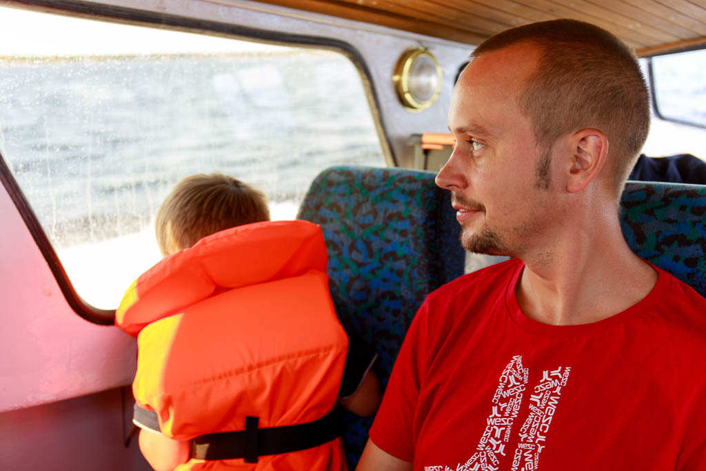 Markus & Aron på väg ut till Gåsören