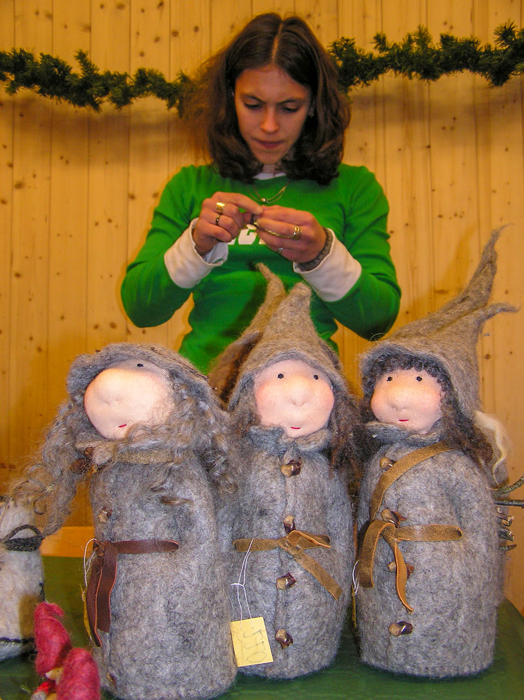 Säljare på julmarknad