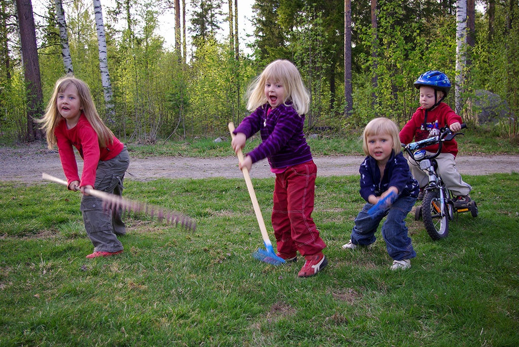 Linna, Lovisa, Vera och Edvin
