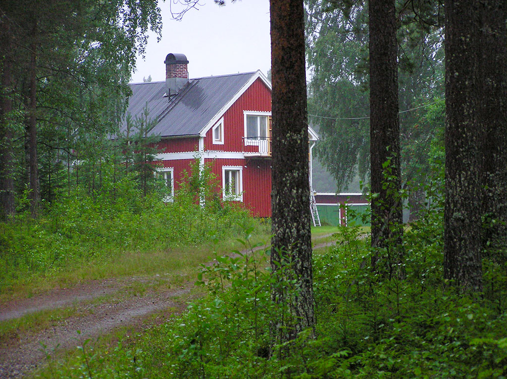 På väg mot huset